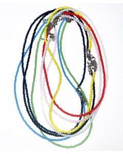 color crystal beads necklace (8color)